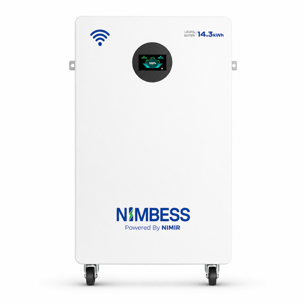 Nimbess ES-BOX12 MAX LCD 14.3kWh LiFePO4 Lithium Battery | 51.2V 280Ah Floor Standing Solar Energy Storage Battery