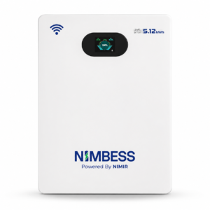 Nimbess 5.12kWh Wall Mounted LiFePO4 Lithium Battery | 51.2V 100Ah Solar Energy Storage Battery