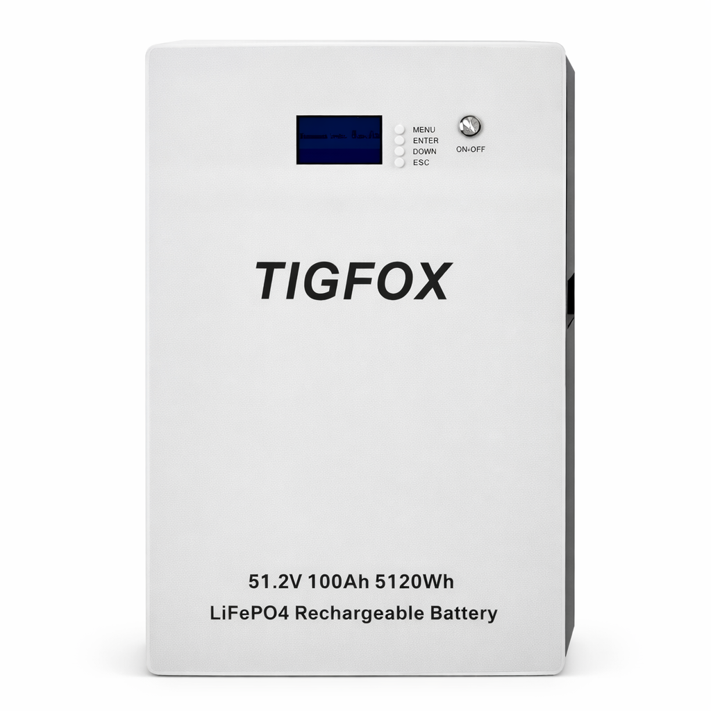 Tigfox 51.2V 100Ah LiFePO4 Lithium Battery — 5.12kWh